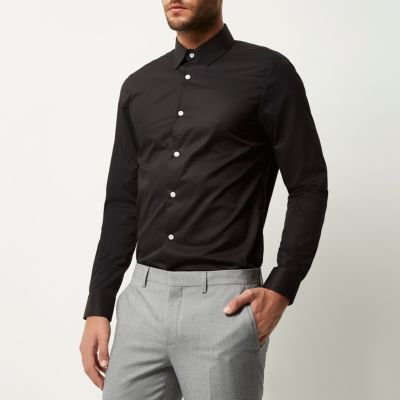 White and black formal slim fit shirt pack